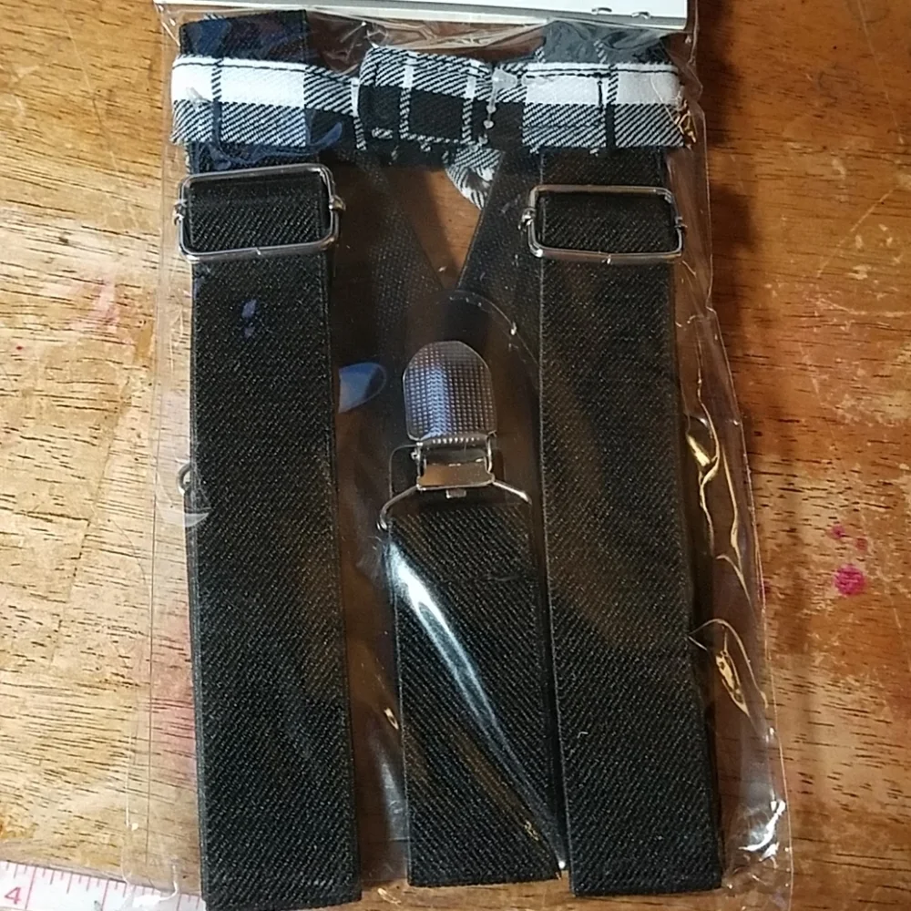 Bow Tie Suspenders Set (Size Range 2T - 5T)